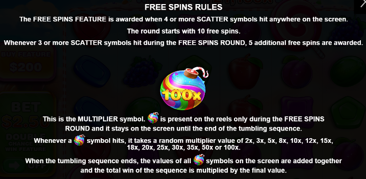 Sweet Bonanza Free Spins