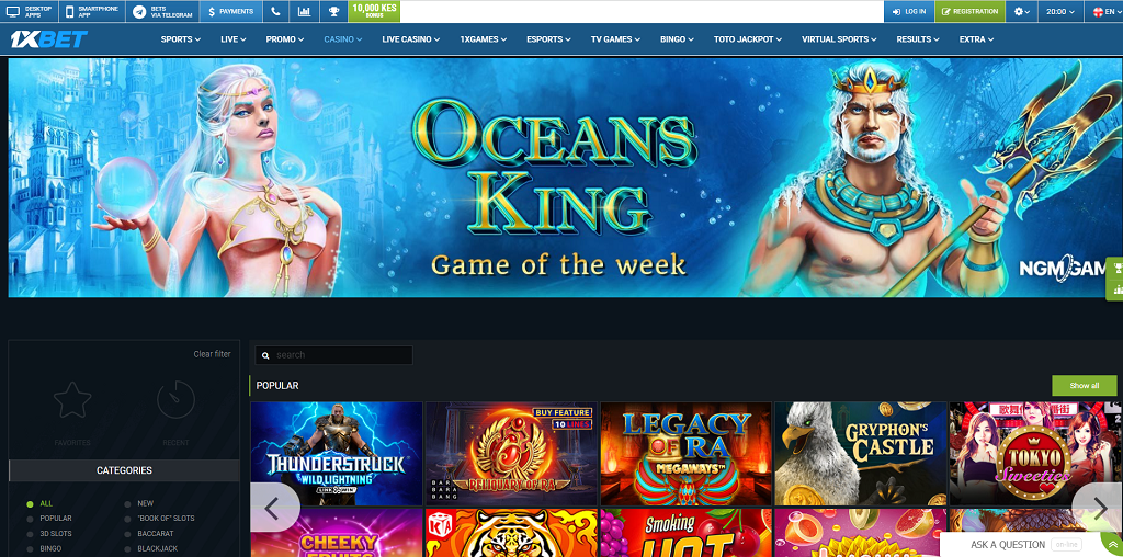 1XBet Website Design