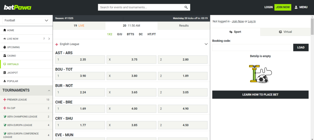 odds, lines and betting options