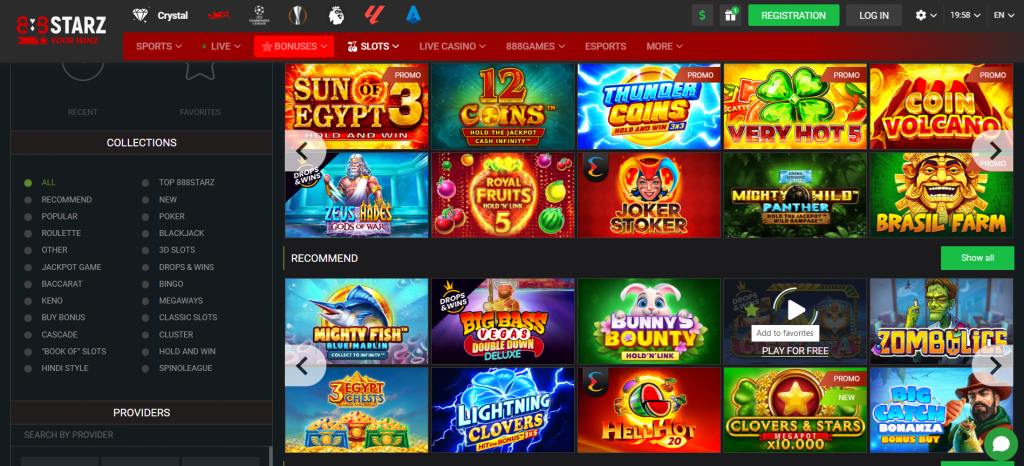 888Starz Casino Slot Games